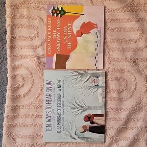 Two Children's Books, Ten Ways To Hear Snow and Snowy Day, NWOT.